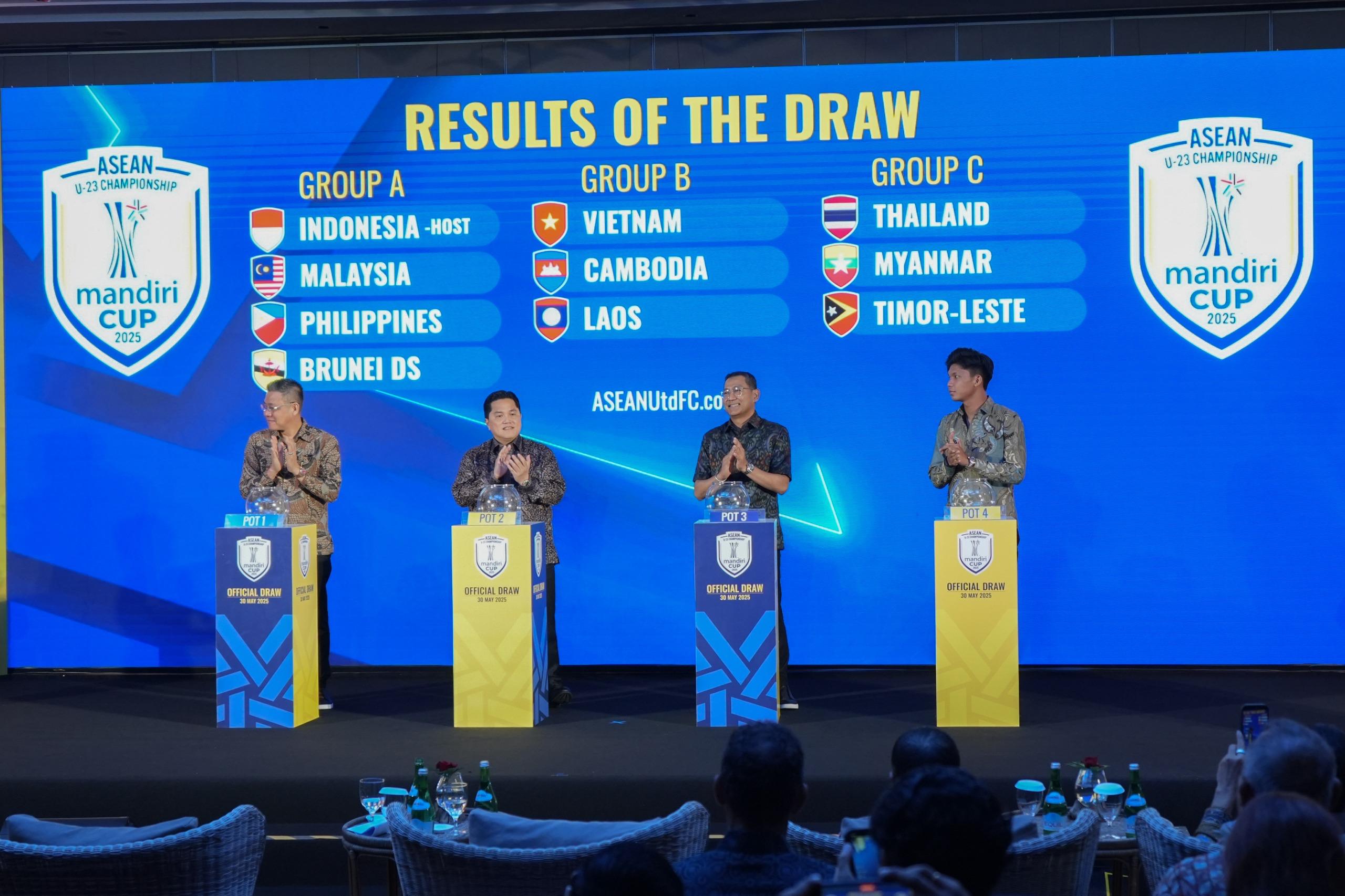 Hasil Drawing ASEAN U-23 Championship Mandiri Cup 2025, Timnas Indonesia Satu Grup dengan Malaysia