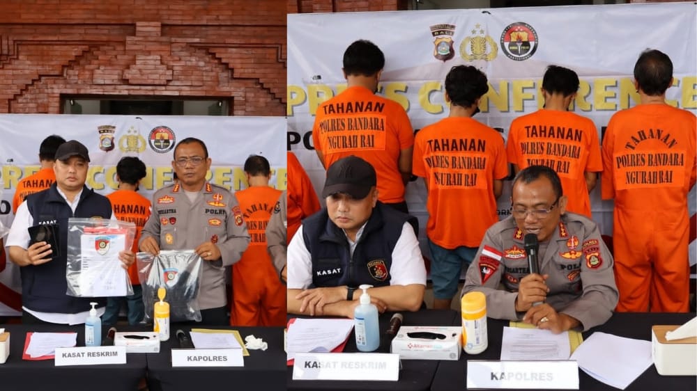 Sindikat Penggelapan Mobil Rental Lintas Provinsi Dibongkar Polres Bandara Ngurah Rai