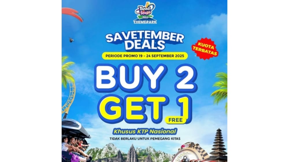 Trans Studio Bali Tawarkan Promo Buy 2 Get 1, Liburan Jadi Makin Hemat!