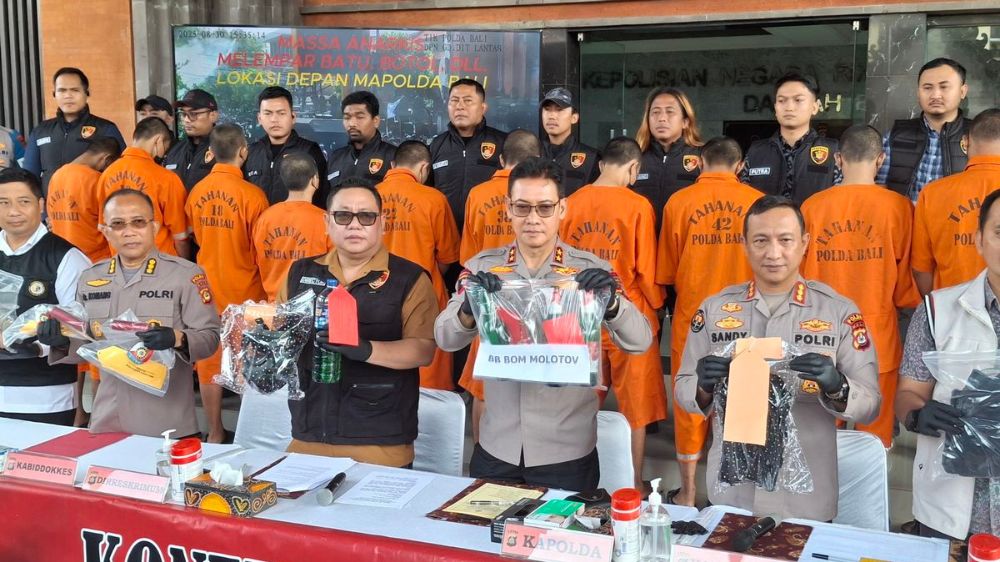 Polda Bali Tahan 14 Tersangka Kerusuhan Demo di Bali, 4 di Antaranya Masih Anak-anak