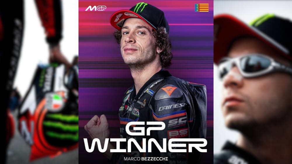 Marco Bezzecchi Rebut Kemenangan di Valencia Usai Balapan Penuh Insiden