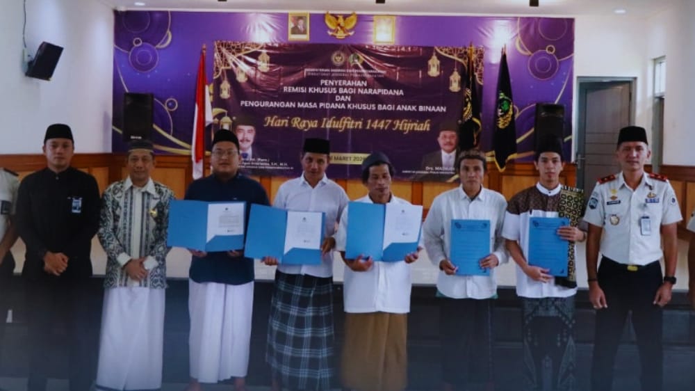 Lapas Karangasem Berikan Remisi ke 197 Napi, Empat Orang Langsung Bebas