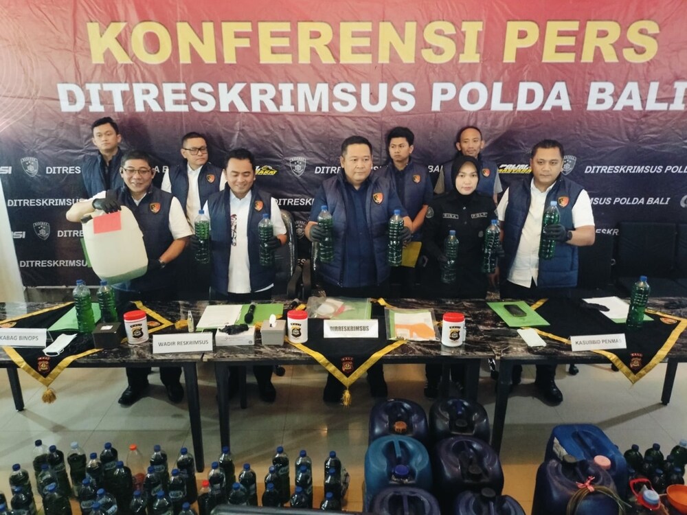 Polda Bali Sita 753 Liter BBM Subsidi, 21 Tersangka Terancam Pidana 6 Tahun Penjara