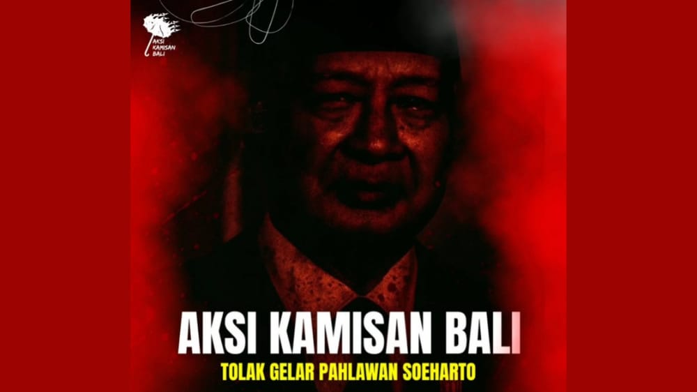 Masyarakat Bali Gelar Aksi Kamisan Tolak Pemberian Gelar Pahlawan untuk Soeharto