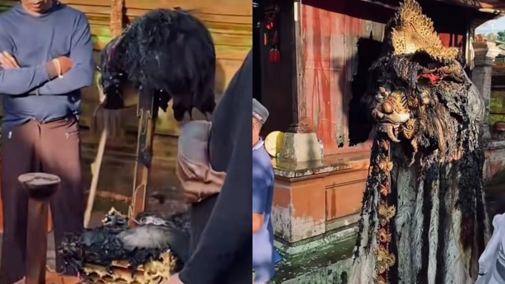 Pura Mrajan di Bangli Terbakar, Tempat Penyimpanan Prelinga Hangus Dilalap Api