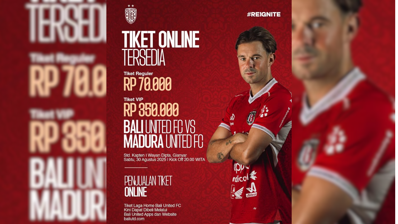 Link dan Cara Beli Tiket Bali United vs Madura United, Termurah Rp70 Ribu