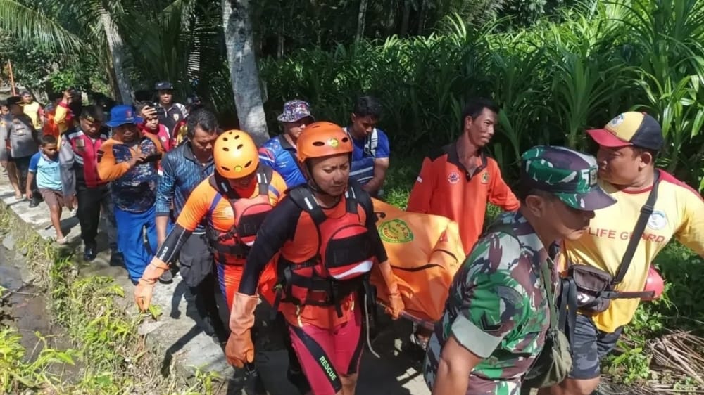 Hujan Deras, Pria Jakarta Hanyut di Ubud dan Ditemukan Tewas 3,7 Km dari Lokasi Kejadian