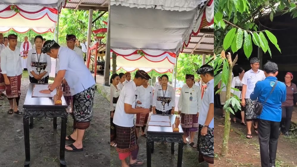 Awali 2026, Pemkab Jembrana Lantik Puluhan Pejabat di Kebun Kakao Warga