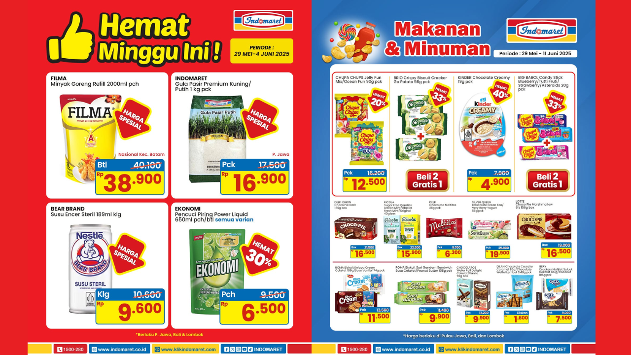 Belanja Super Hemat! Cek Katalog Promo JSM Indomaret Terbaru 30 Mei-1 Juni 2025, Banjir Diskon Kebutuhan Rumah