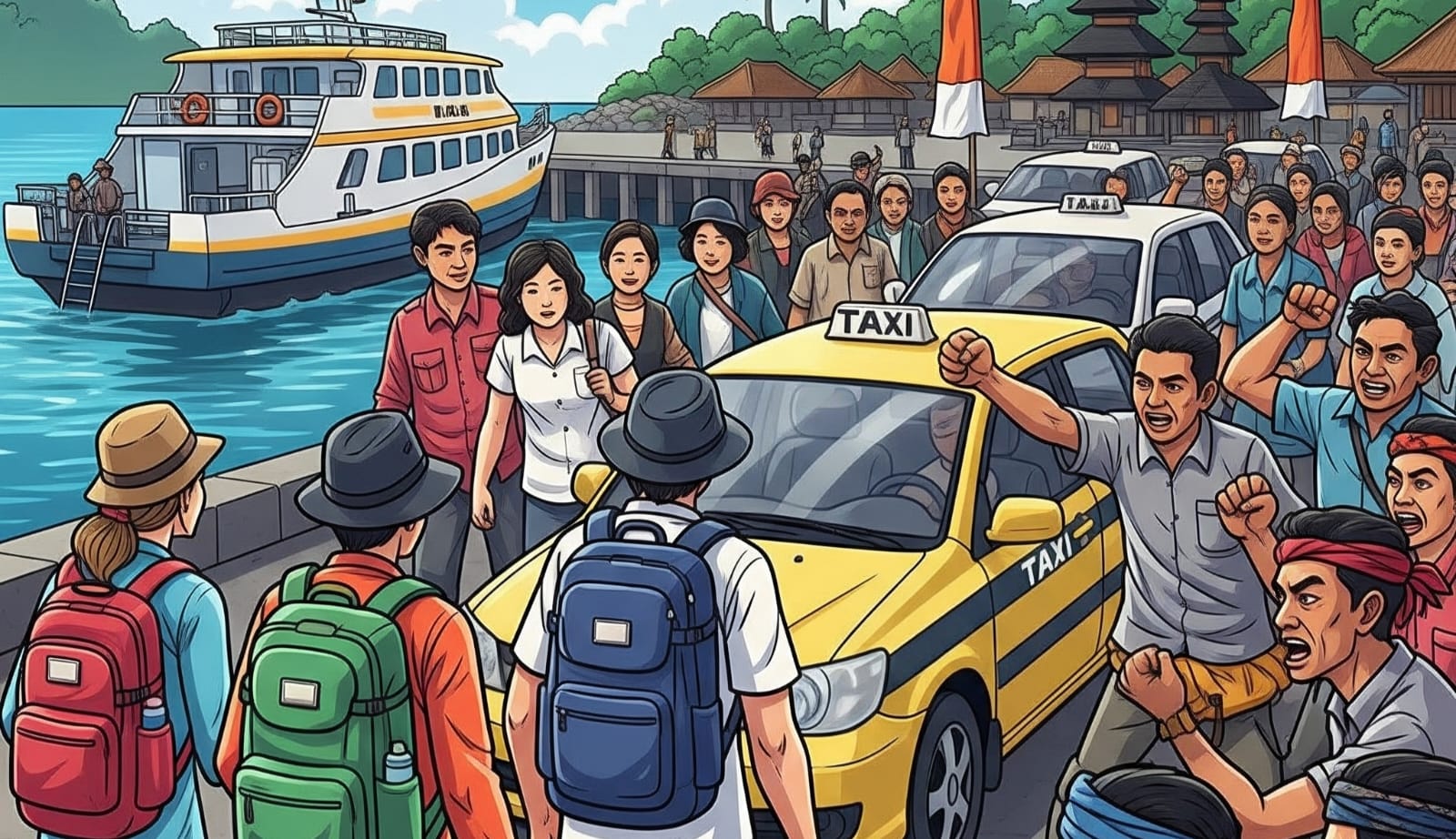 Viral! Cerita Wisatawan di Padangbai: Merasa Terintimidasi oleh Supir Taksi Lokal 'Begal Halus'