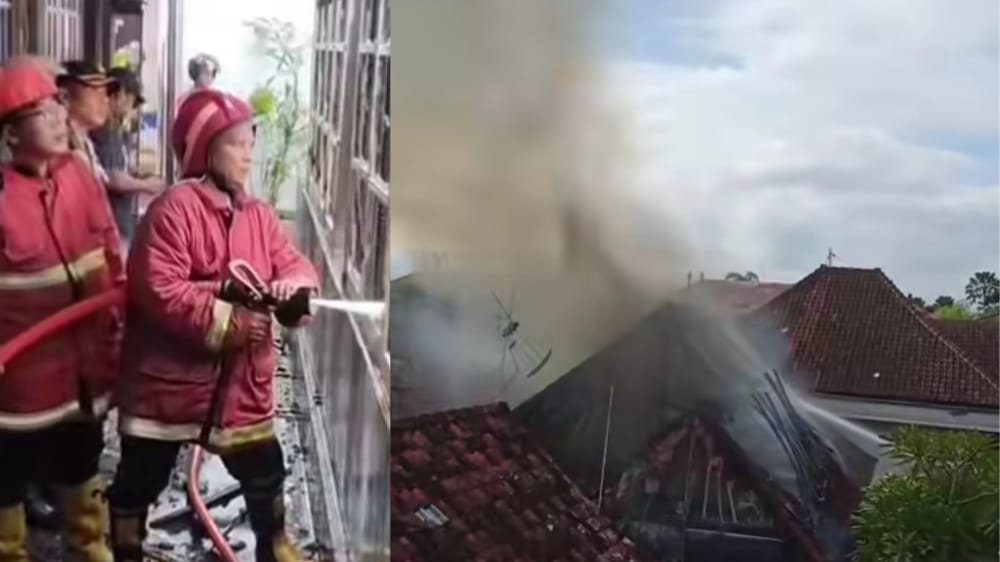 Korsleting Diduga Picu Kebakaran Rumah di Puri Anyar Klungkung, Damkar Padamkan Api dalam 1,5 Jam