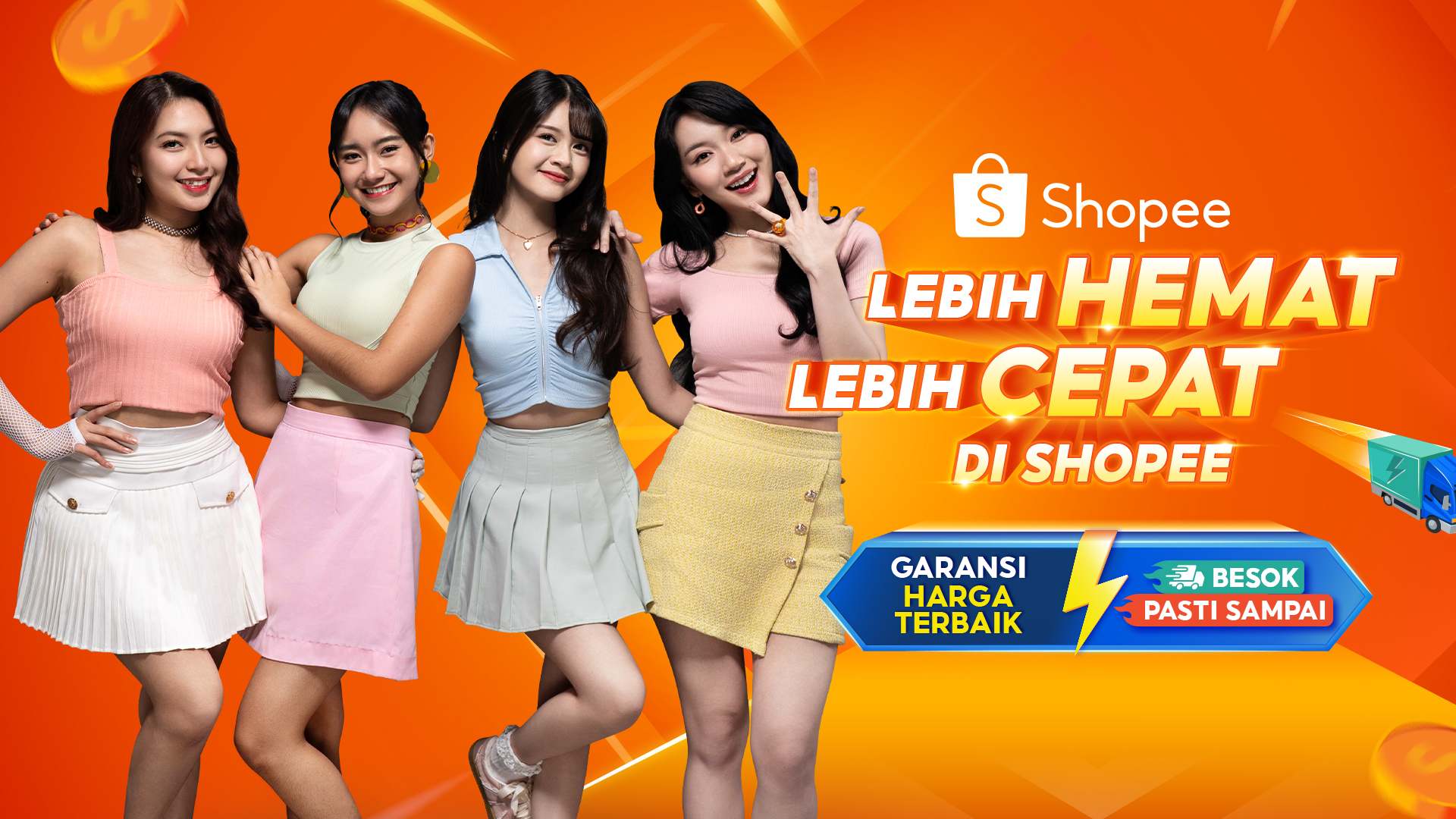 4 Member JKT48 Curi Perhatian! MV “Lebih Hemat, Lebih Cepat” Bareng Shopee Ini Auto Jadi Playlist Wajib Fans