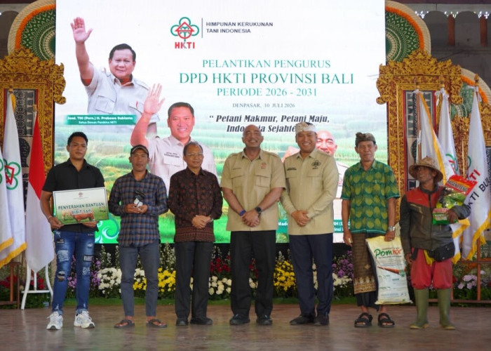 Dilantik Jadi Ketua HKTI Bali, De Gadjah Siap Dukung Kedaulatan Pangan