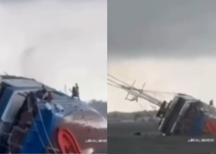 Diterjang Cuaca Buruk, Kapal Pinisi di Bali Tenggelam Semua Penumpang Dievakuasi