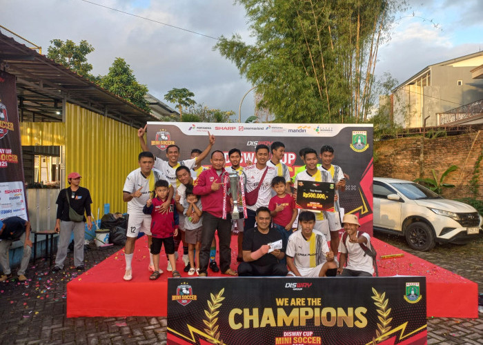 Pokja Wartawan Jakarta Pusat Juara Disway Cup Mini Soccer 2025