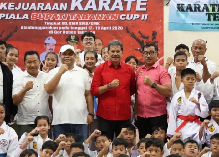 Wabup I Made Dirga Buka Kejuaraan Karate Bupati Tabanan Cup II 2026