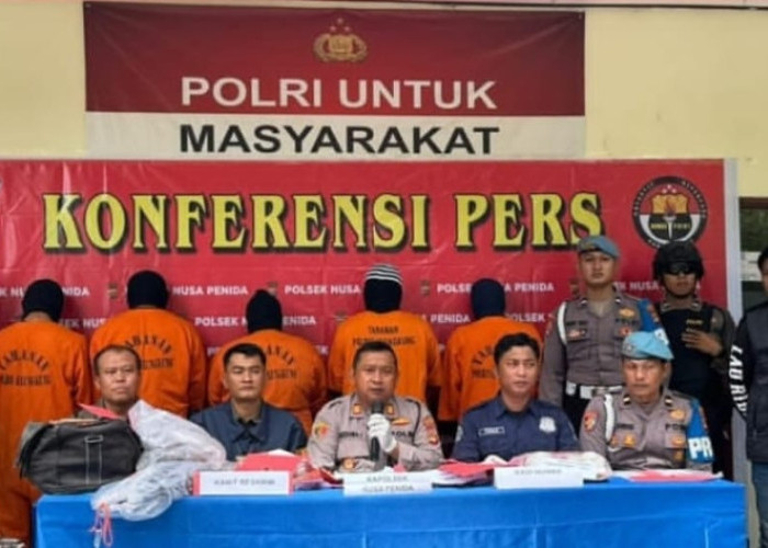 Lima Tersangka Diamankan, Polsek Nusa Penida Paparkan Hasil Pengungkapan Kasus 2025