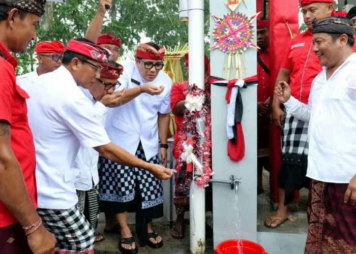 Bupati Sanjaya Resmikan Tower Beji, Solusi Atasi Krisis Air Bersih 