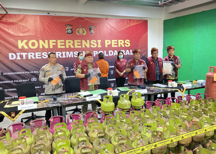 Polda Bali Bongkar Usaha Gas Oplosan di Karangasem, Pelaku Raup Keuntungan hingga Rp100 Juta per Bulan