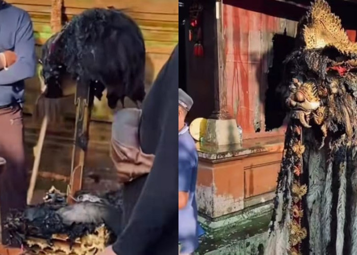 Pura Mrajan di Bangli Terbakar, Tempat Penyimpanan Prelinga Hangus Dilalap Api