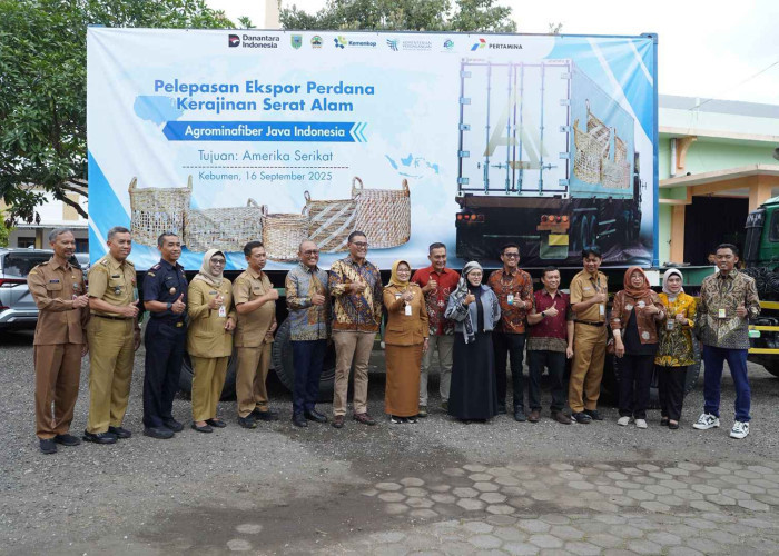 Pertamina Dukung Ekspor Perdana UMKM Kebumen ke AS: 6 Kontainer Keranjang Serat Alam Tembus Pasar New York