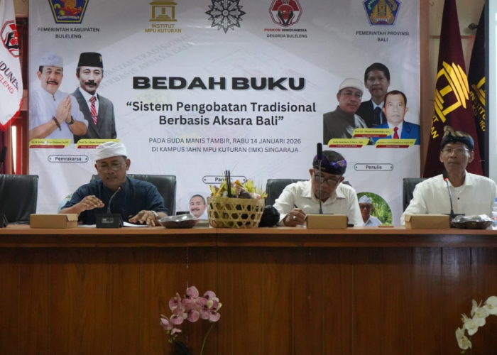 Seminar Bedah Buku Sistem Pengobatan Tradisional Berbasis Aksara Bali Dorong Perspektif Kesehatan Holistik 