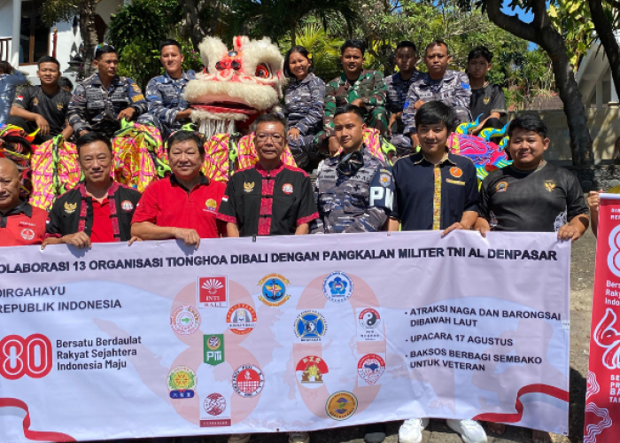Organisasi Tionghoa Bali dengan Lanal Denpasar, Suguhkan Atraksi Naga-Barongsai di Bawah Laut