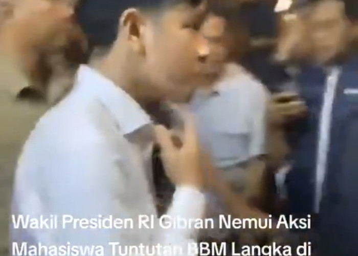 Viral! Video Wapres Gibran Temui Langsung Mahasiswa di Bengkulu yang Demo Kelangkaan BBM