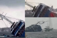 Dihantam Cuaca Ekstrem, Kapal Pinisi Sharandy of The Seas Karam di Serangan