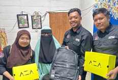 AZA x Disway Grup Salurkan Bantuan Sepatu dan Tas untuk Keluarga Almarhum Mandala