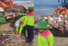 DLHK Badung Angkut Dua Truk Sampah Kembang Api di Kawasan Samigita